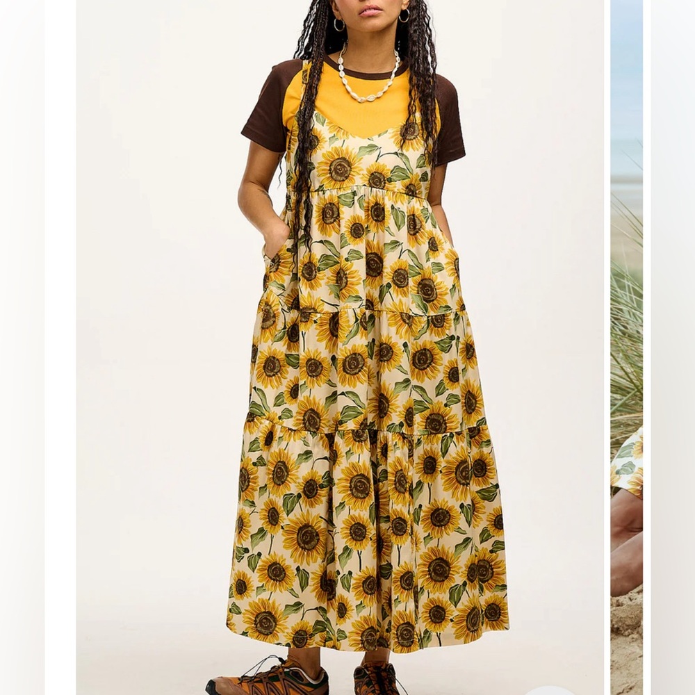 Lucy & Yak Mabel Maxi Dress in Sunflower Print 🌻